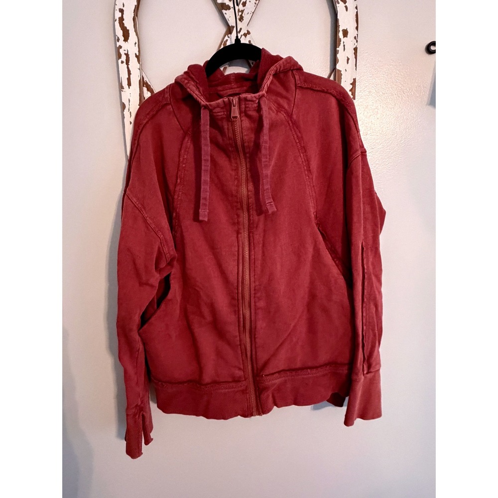 Free People FP Movement Only One Hoodie Faded Red/Burgundy Size Large